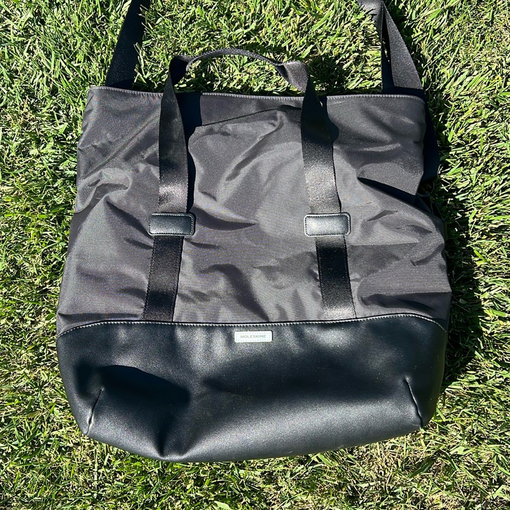 Moleskin fold-over tote